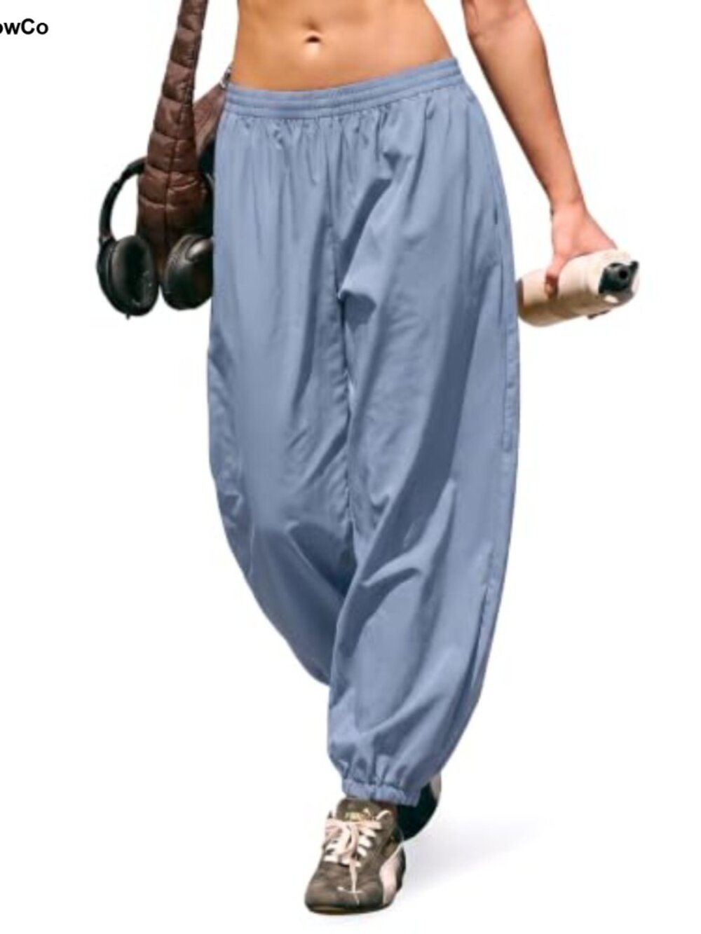 EXLURA Women's Quick Dry Hiking Track Pants Baggy Sweatpants Joggers